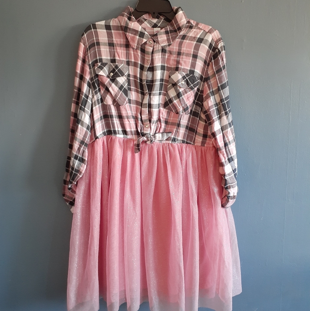 *SOLD*Plaid and tulle dress